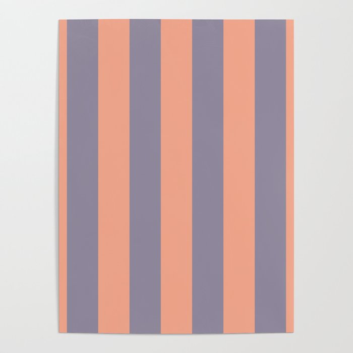 Lilac Peach Stripe Poster
