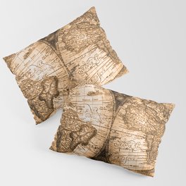 World Map Antique Vintage Maps Pillow Sham