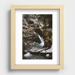 winter virgin creek falls Recessed Framed Print