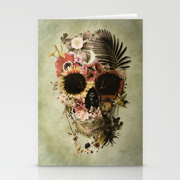 Garden Skull Light Stationery Cards