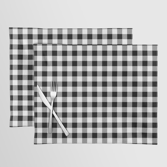 Classic Gingham Black and White - 11 Placemat