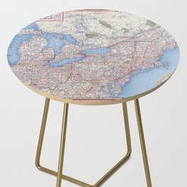 Flat road map of the southeastern united states of america Side Table