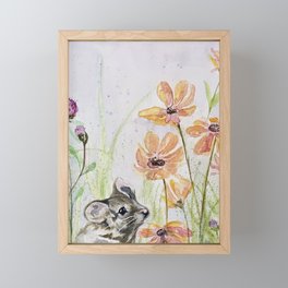 Mouse in the Field Framed Mini Art Print