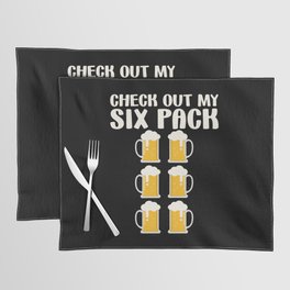 Check Out My Six Pack Beer Funny Placemat