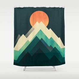 Ablaze on cold mountain Shower Curtain