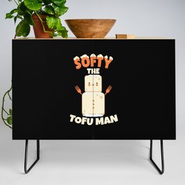 Softy Tofu Man Meatless Vegan Credenza