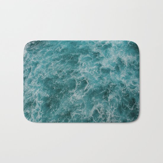 faded waves Bath Mat