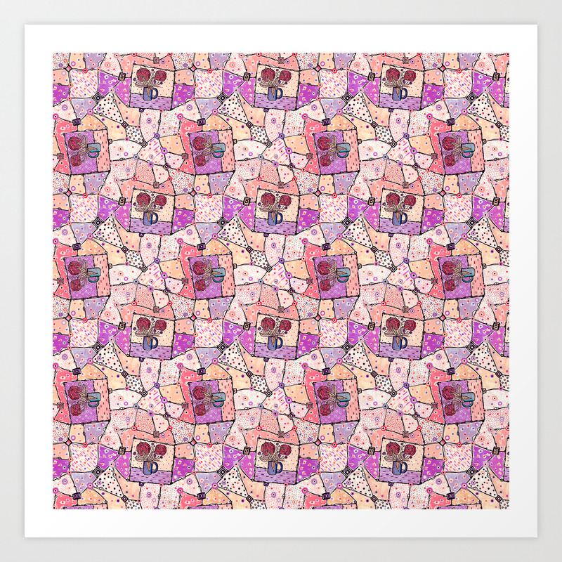 Vintage Grandma Quilt Textured Watercolor Lavender Purple Flower Quilting Pattern Illustration Art Print By Limolida Society6 Floral patterns a floral pattern you will surely love. vintage grandma quilt textured watercolor lavender purple flower quilting pattern illustration art print by limolida