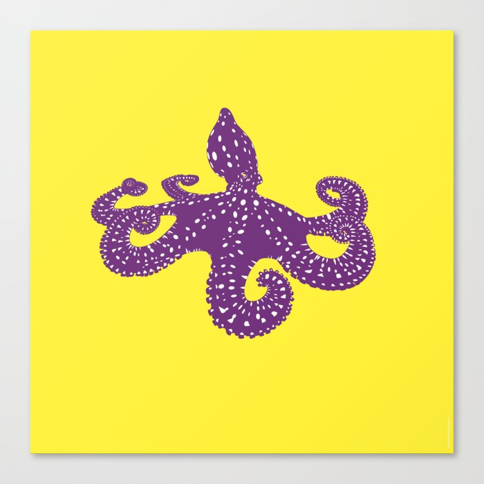 White Spotted Octopus Canvas Print