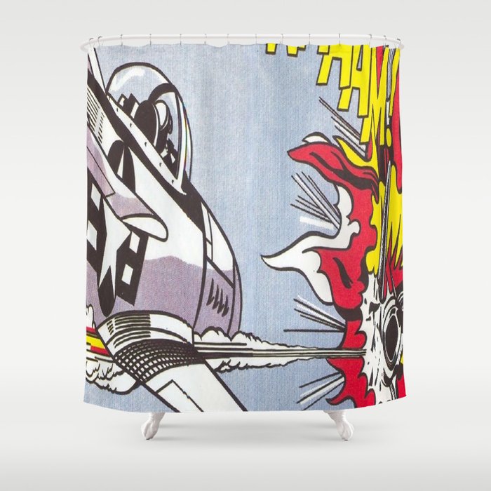  Lichtenstein's "Whaam!" Shower Curtain