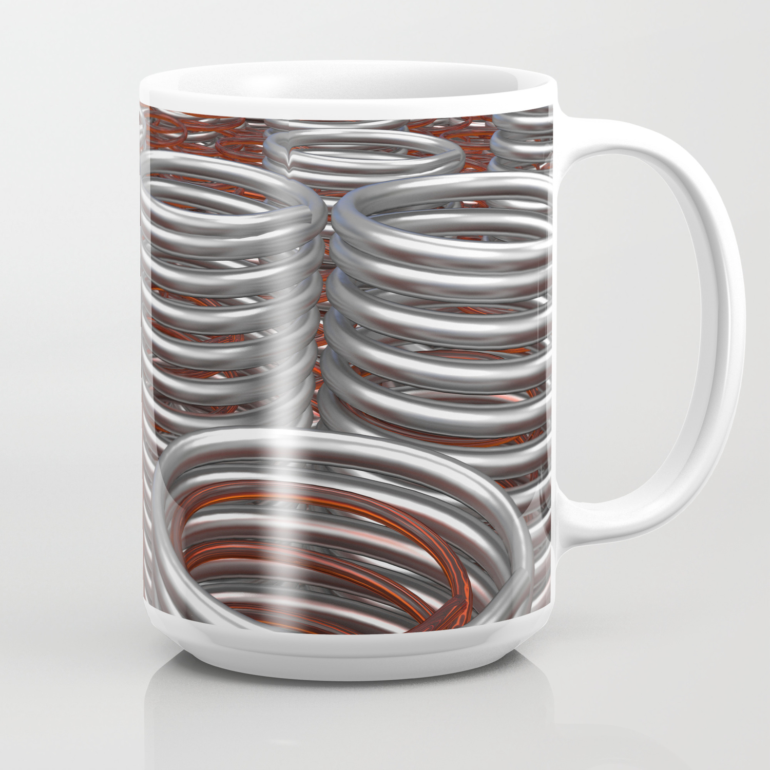 glass and metal mugs