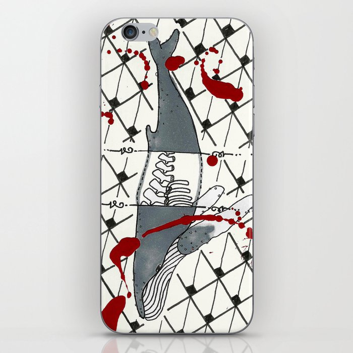 Whale inside and out iPhone Skin