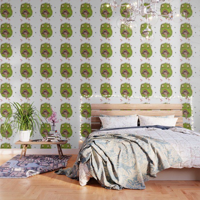 Green Monster With Flies Comic Horror Wallpaper By Valiante Society6