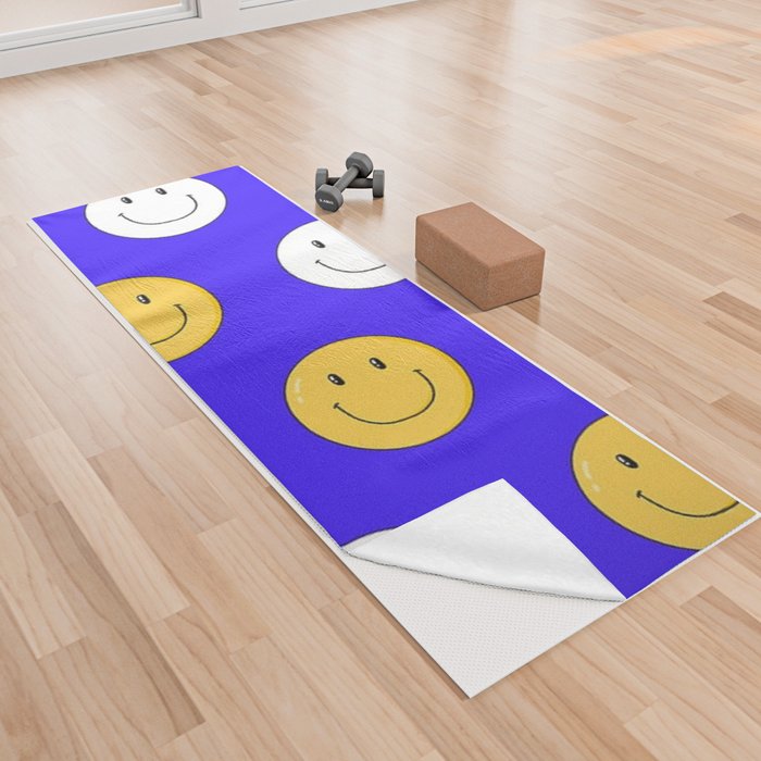 Smiley Faces Yoga Towel