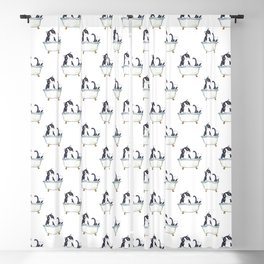 Tuxedo cat toilet Painting Wall Poster Watercolor Blackout Curtain