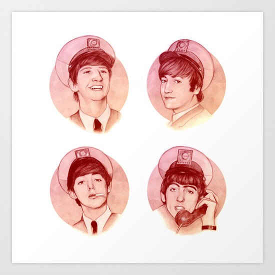 The Fab Four II Art Print