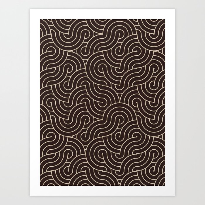 SWIRL / Coffee Art Print