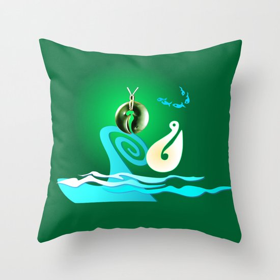 Go Fishing - Hi Ika Throw Pillow