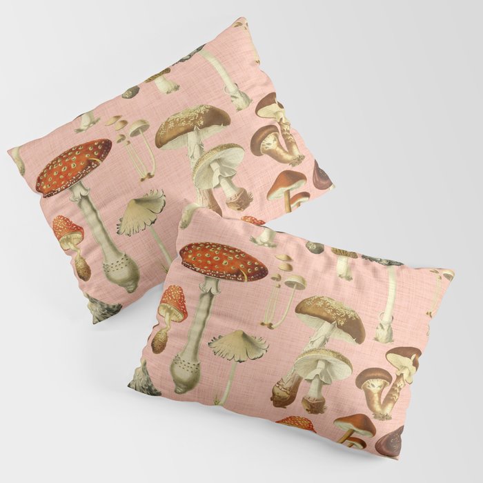 Mushrooms pink Pillow Sham