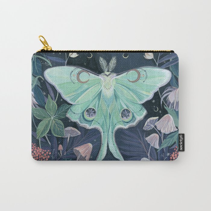 Luna Moth Tasche | Gemälde, Acrylic, Gouache, Butterfly, Moth, Luna, Lunar, Nacht, Nocturne, Floral