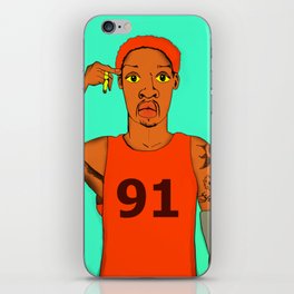 The basketball player 91 the worm legend red iPhone Skin