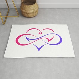 Polyamory Sign Heart Infinity Symbol Rug