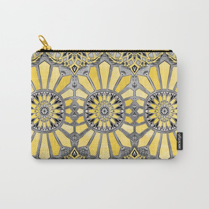 Sunny Yellow Radiant Watercolor Pattern Carry-All Pouch
