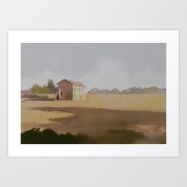 Countryside Landscape Art Print