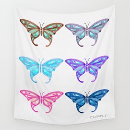 Watercolor Butterfly - Multicolor Wall Tapestry