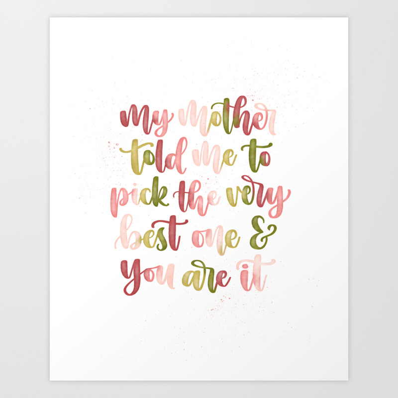 Playfully Romantic Master Bedroom Wall Art Decor Art Print