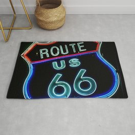 Vintage California Poster Route 66 Area Rugs Round Mat Carpet Crawling Mat Rug 