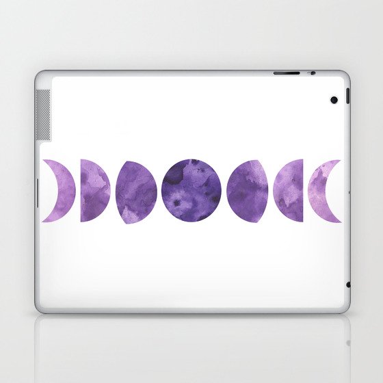 Lunar Phases in Violet Laptop & iPad Skin