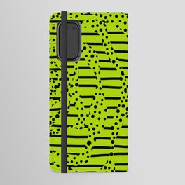 Spots and Stripes 2 - Lime Green Android Wallet Case