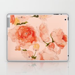 Peach Florals Laptop & iPad Skin