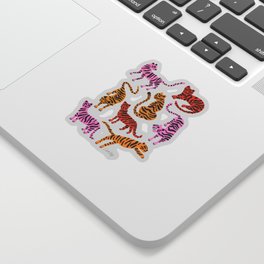 Tiger Collection – Pink & Yellow Palette Sticker