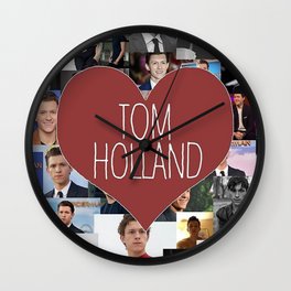 Tom Holland Love Photo Collage Wall Clock