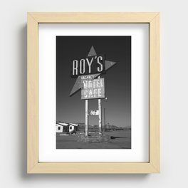 Route 66 - Roy's of Amboy California 2012 BW Recessed Framed Print