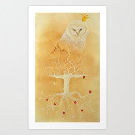 Labyrinth Owl Art Print