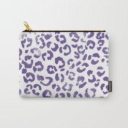 Modern hand painted leopard purple ultra violet watercolor pattern Carry-All Pouch | Stylish, Painting, Fashion, Ultraviolet, Leopardpattern, Handpainted, Girlytrend, Modern, Coloroftheyear, Watercolor 