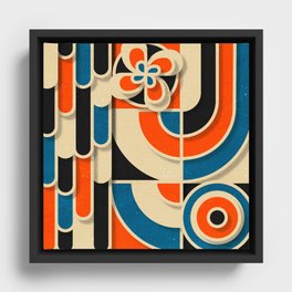 Perpetual Motion Machine Modern Geometric Abstract Illustration Framed Canvas