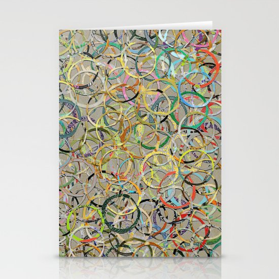 Rainbow Circles Collage Stationery Cards