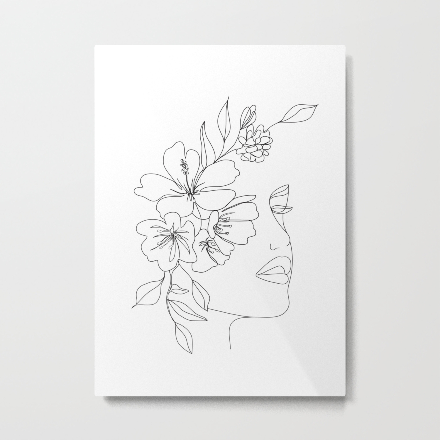 Minimal Line Art Woman Face Ii Metal Print By Nadja1 Society6,Video Camera One Line Drawing