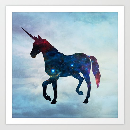 Galactic Unicorn Art Print