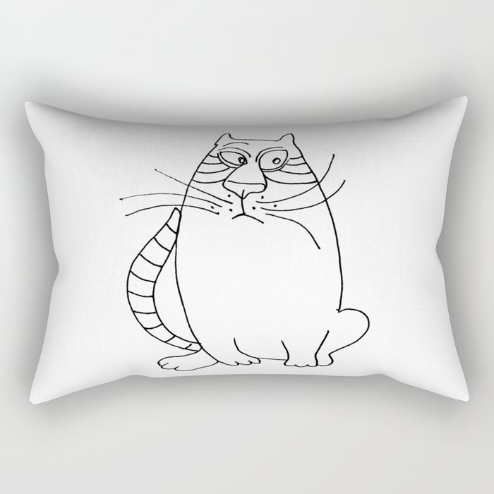 Pensive Cat Rectangular Pillow