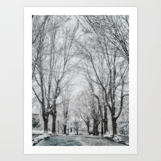 Snow! Brookline, MA Art Print