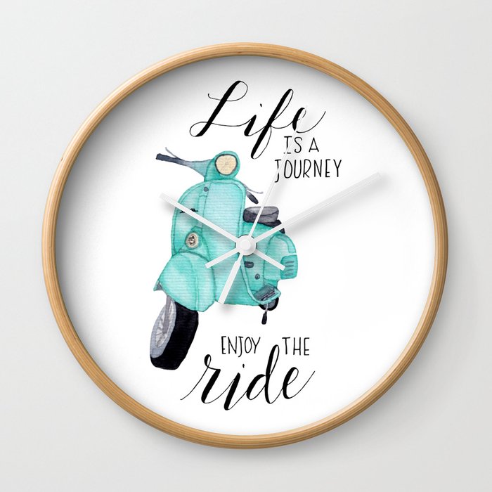 Enjoy the Ride - Vespa Wall Clock