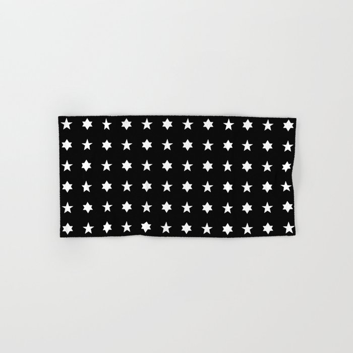 stars 83 - black and white Hand & Bath Towel