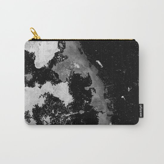 Lost In The Mystery - Abstract, black and white painting Carry-All Pouch