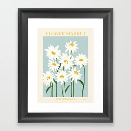 Flower Market - Oxeye daisies Framed Art Print
