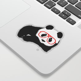 Hipster Panda Sticker